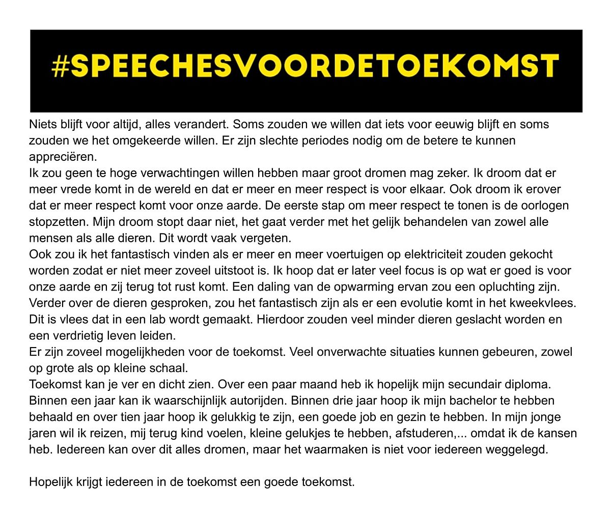 Gaëlle Bertein SPEECHESVOORDETOEKOMST 1